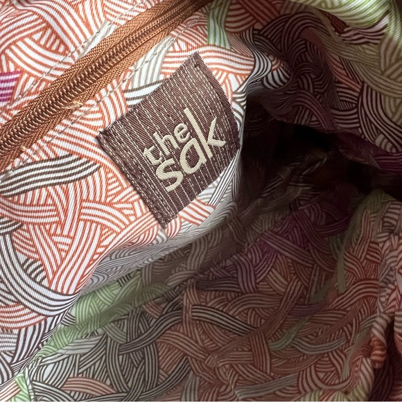 The Sak Boho Patchwork Multi Color-block Vintage-style Leather Shoulder Bag - Picture 8 of 14